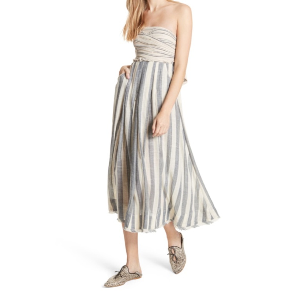Free People Stripe me Up Midi Dress